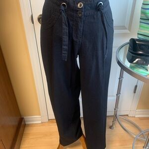 NWOT black linen pants by OXMO